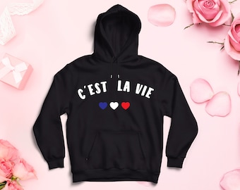 Cadeau de Noël, sweat à capuche imprimé personnalisé, sweat à capuche personnalisé, cadeaux d’anniversaire, sweat à capuche d’hiver, cadeaux pour hommes, sweats à capuche, sweats à capuche personnalisés, Français