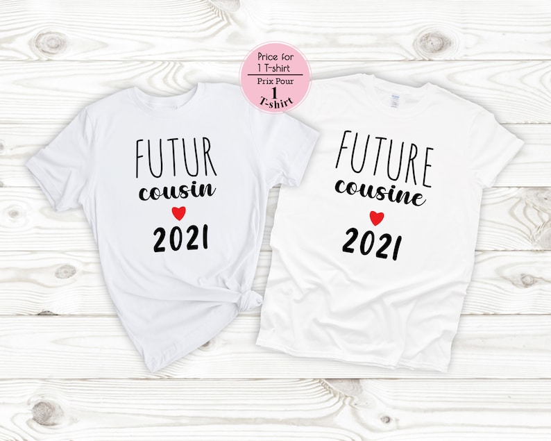 Tee shirt futur cousin, tshirt va être cousin, tshirt cousine, tshirt annonce grossesse, papi et mamie, maman,future tante, france image 4