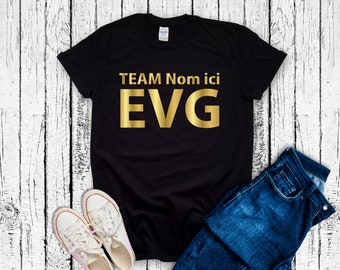 Evj T-shirt, anpassad brudtröja, träns-t-shirt, matchande bröllopströja, brudtröja, EVJF-t-shirt för brudens team, brudens team