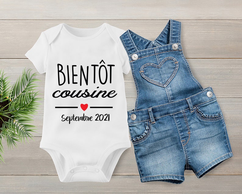 Tshirt cousin bientot, tshirt va être bientôt cousin, tshirt cousin, tshirt annonce grossesse, papi, future mamie, future tante, france image 2