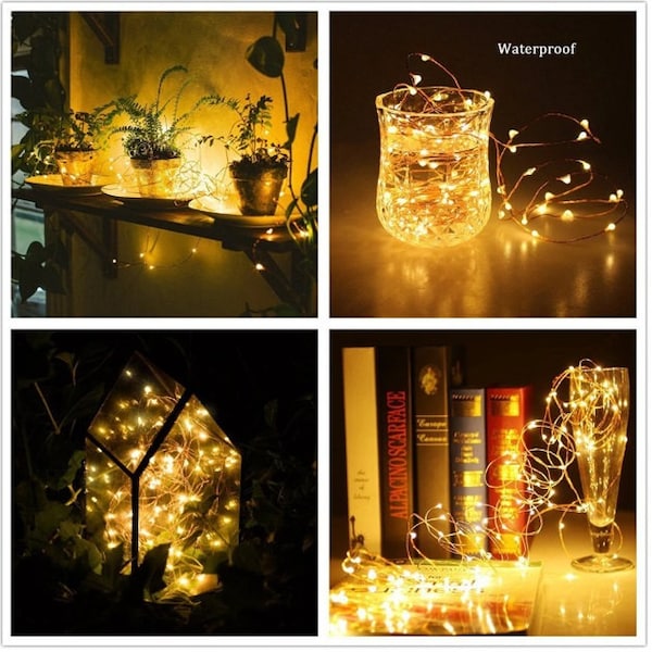 Fairy String 50 LED guirlandes lumineuses, 5m batterie étanche / USB opéré, fête, jardin, intérieur-extérieur, mariage, décoration de chambre France