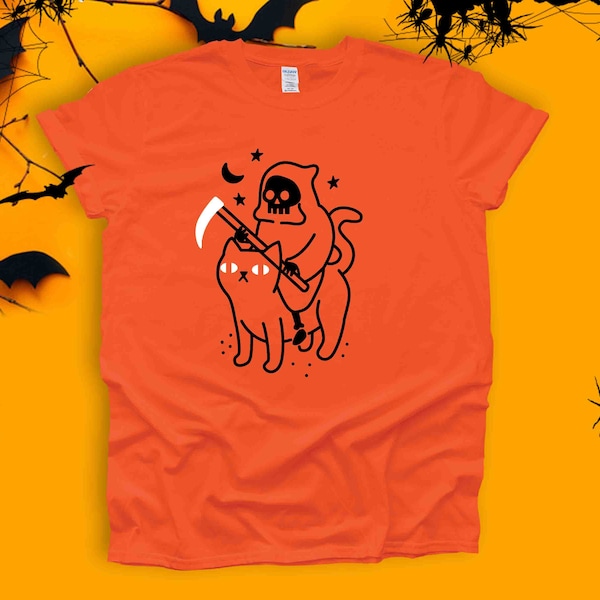 Halloween GHOST CAT Shirt! Chemises d’Halloween drôles, Black Cat - Chemise à la citrouille, Chemise d’amoureux de chat, chemise graphique d’Halloween, cadeau d’Halloween France