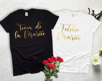 T-shirt Evj, t-shirt de mariée d'équipe personnalisé, t-shirt de bride, t-shirt assorti de mariage, t-shirt de mariée d'équipe, t-shirt EVJF pour l'équipe de mariée, équipe de mariée