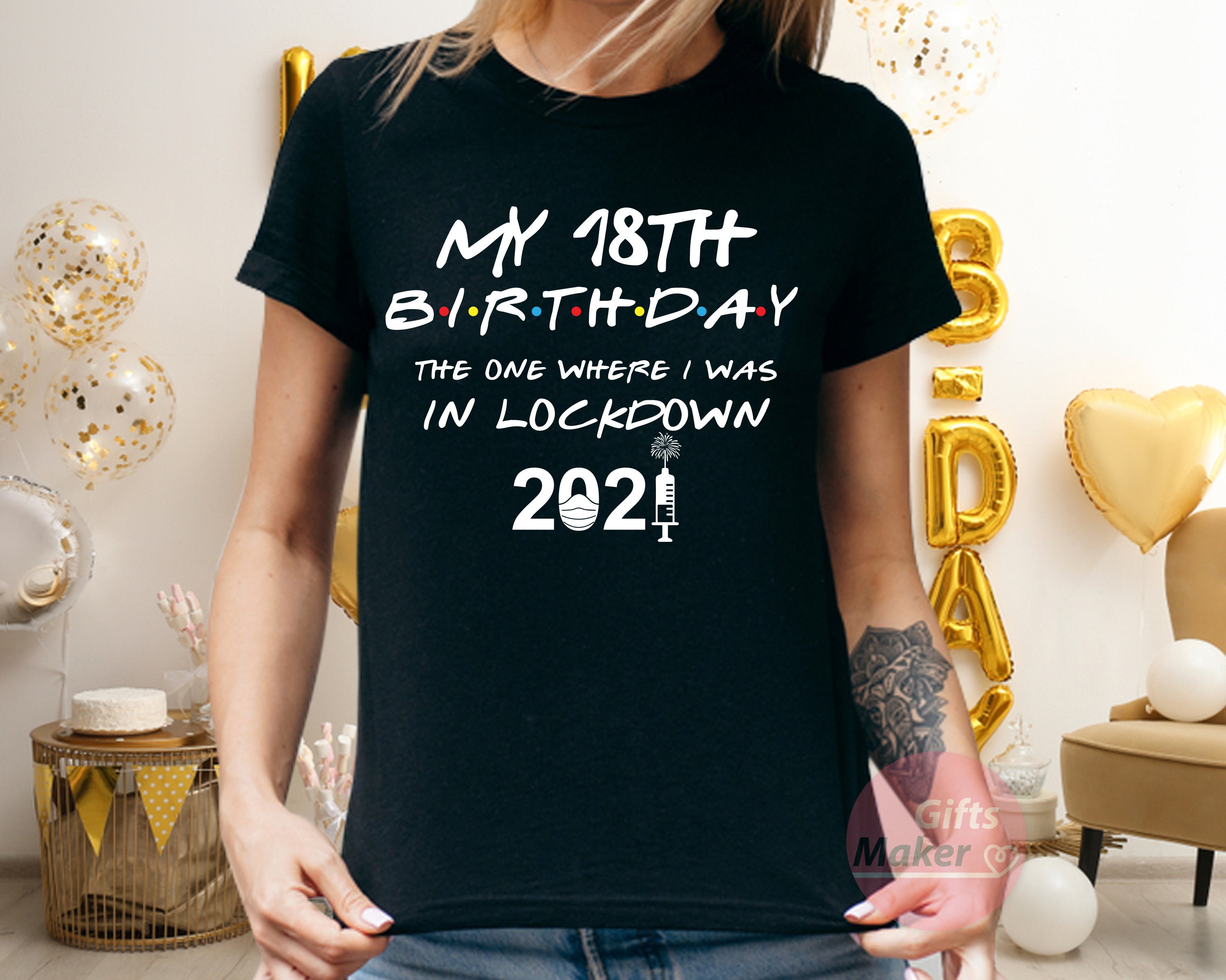Lockdown 18th Birthday Shirt Children Kids Birthday Party Shirts