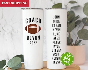 Football Coach Tumbler, Football Coach Gift, Football Coach Cup, Football Coach Gift For Men, Football Coach Tumbler With Straw