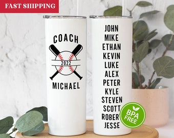 Baseball Coach Tumbler, Baseball Coach Gift, Baseball Coach Cup, Baseball Coach Gift For Men, Baseball Coach Tumbler With Straw