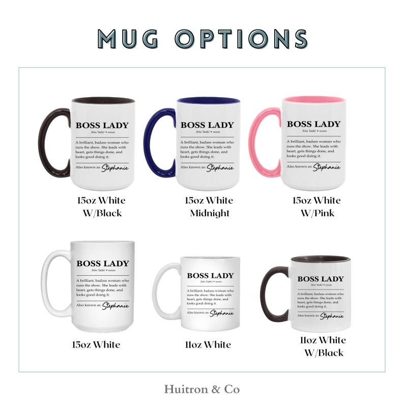 Personalized Boss Lady Mug, Boss Gifts For Women, Boss Lady Gifts (HC-DZ94EHA3) image 4