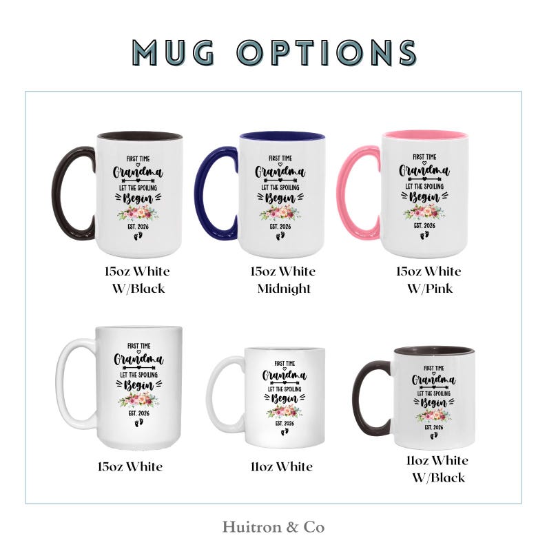 Taza para abuela primeriza, regalo para el Día de la Madre (HC-GRNM01) imagen 4