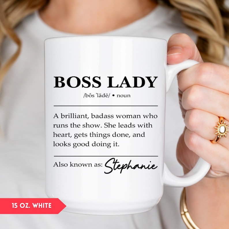 Personalized Boss Lady Mug, Boss Gifts For Women, Boss Lady Gifts (HC-DZ94EHA3) image 9