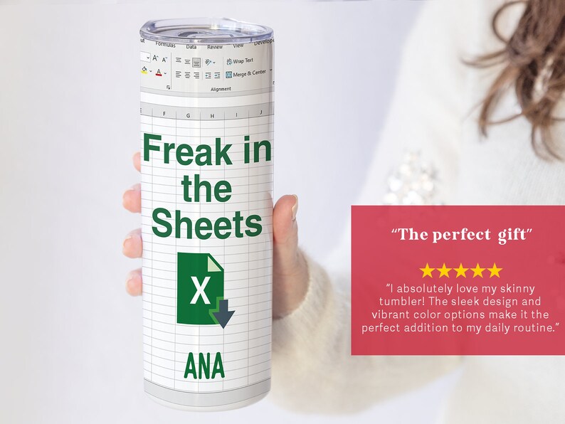 Freak in The Sheets Tumbler, Excel Cup, Excel Tumbler Freak In The Sheets, Excel Tumbler, Tax Accountant Gift, Excel Travel Cup image 5