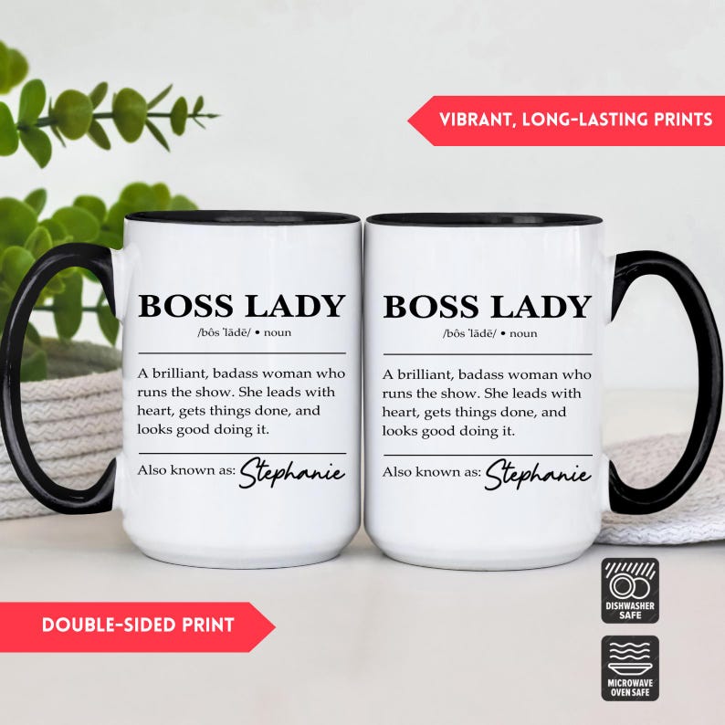 Personalized Boss Lady Mug, Boss Gifts For Women, Boss Lady Gifts (HC-DZ94EHA3) image 2