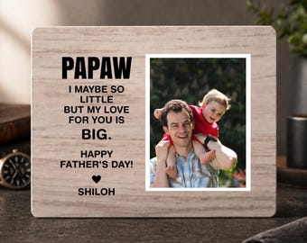 Regalo personalizado para el abuelo, marco de fotos personalizado para el abuelo, regalo del Día del Padre de parte de los nietos (HC-DNPF0304)