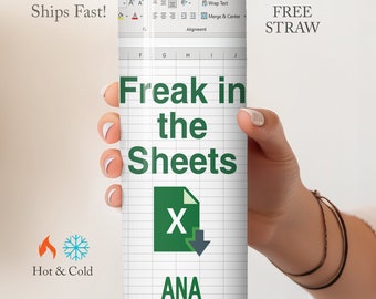 Freak in The Sheets Tumbler, Excel Cup, Excel Tumbler Freak In The Sheets, Excel Tumbler, Tax Accountant Gift, Excel Travel Cup