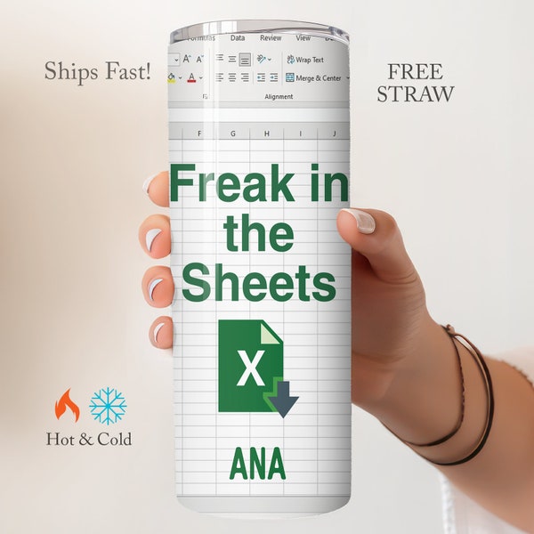 Freak in The Sheets Tumbler, Excel Cup, Excel Tumbler Freak In The Sheets, Excel Tumbler, Tax Accountant Gift, Excel Travel Cup
