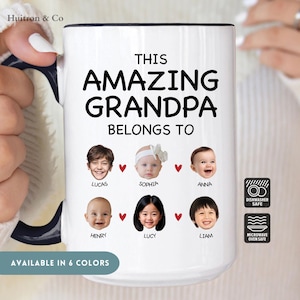 This Amazing Grandpa Belongs To Coffee Mug, Grandpa Gift, Father&#39;s Day Coffee Cup, Gift For Grandpa, Grandpa Coffee Mug (HC-MIWDC001)