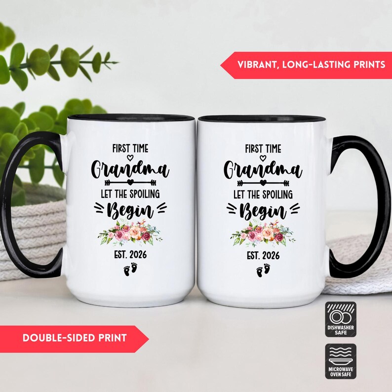 Taza para abuela primeriza, regalo para el Día de la Madre (HC-GRNM01) imagen 2