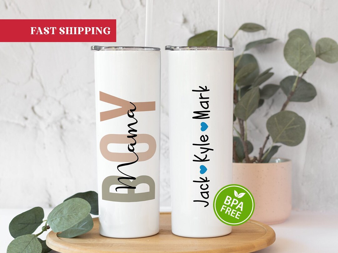 Boy Mama Tumbler Personalized, Boy Mama Gifts, Boy Mama Cup, Boy Mama