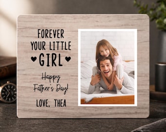 Regalo para padre e hija, marco de fotos personalizado para papá, regalo del Día del Padre de parte de su hija (HC-DNPF0006)