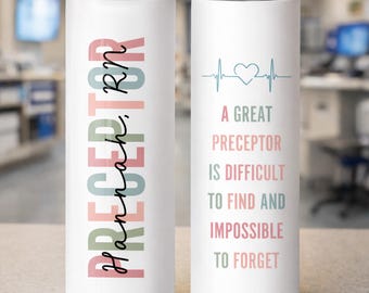 Vaso personalizado para preceptor de enfermería, regalo para graduación de enfermería y reconocimiento al preceptor.
