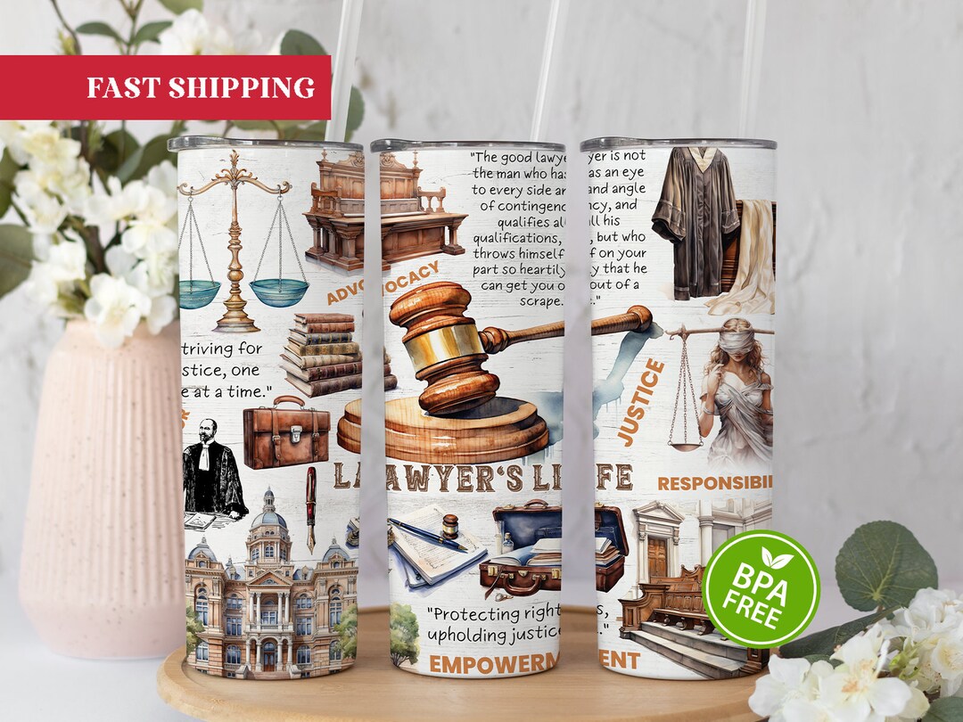 Lawyer Tumbler Personalized, Lawyer Gifts,lawyer Tumbler With Straw