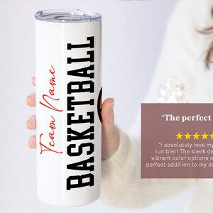 Personalized Basketball Player Tumbler, Basketball Team Gifts, Basketball Team Tumbler Cup, Custom Basketball Tumbler, Basketball Player Cup image 6