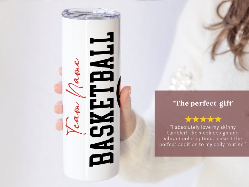 Personalized Basketball Player Tumbler, Basketball Team Gifts, Basketball Team Tumbler Cup, Custom Basketball Tumbler, Basketball Player Cup image 6