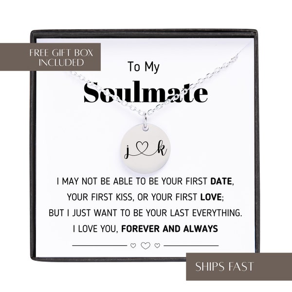 To My Soulmate Necklace, Soulmate Gift For Her, Wife Girlfriend Soulmate Gift, Soulmate Necklace For Wife