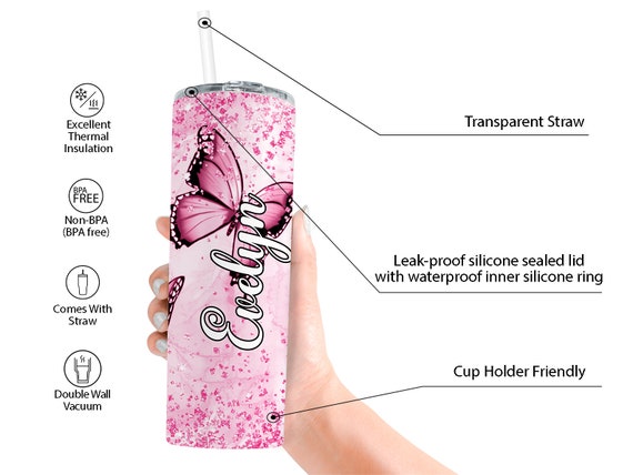 Wassmin Butterfly Gifts for Women Personalized Butterfly Tumbler Stainless  Steel 20oz 30oz Coffee Travel Cup Custom Gifts forWoman Girls Friend Spirit  Animal Lovers Birthday Christmas Style 5