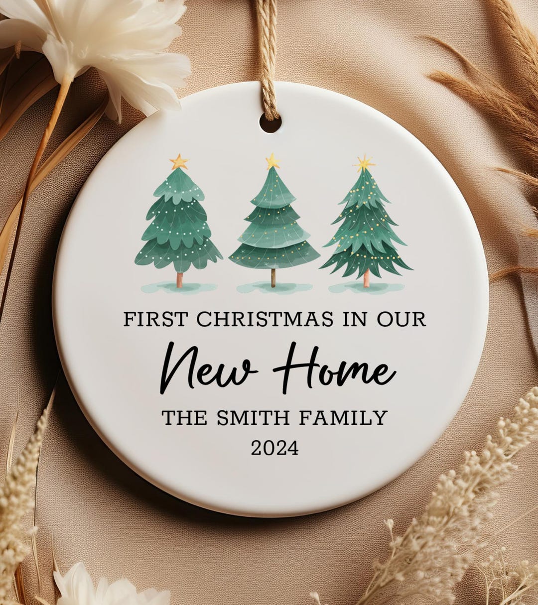 First Christmas in Our New Home Personalized Ornament, New Home Gift
