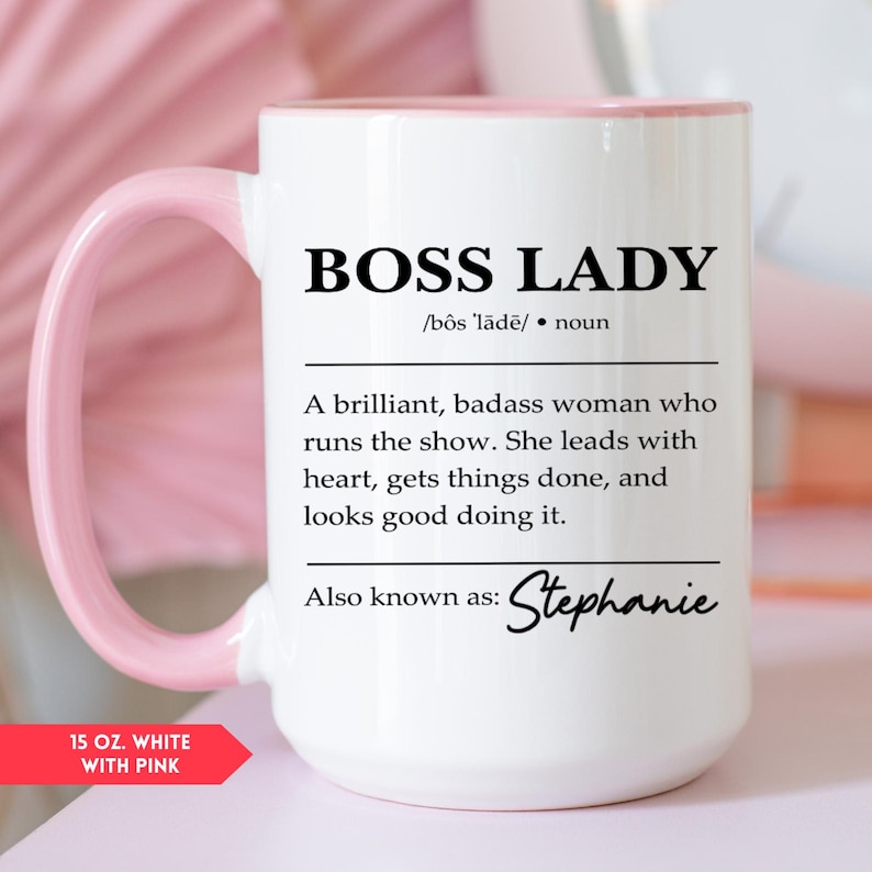 Personalized Boss Lady Mug, Boss Gifts For Women, Boss Lady Gifts (HC-DZ94EHA3) image 5