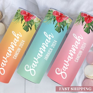 Custom Vacation Tumbler With Straw, Cruise Cup Tumbler, Girls Trip Gift Cup, Family Trip Cup With Straw, Girls Weekend Tumbler Cup