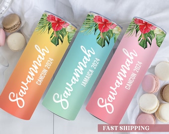 Custom Vacation Tumbler With Straw, Cruise Cup Tumbler, Girls Trip Gift Cup, Family Trip Cup With Straw, Girls Weekend Tumbler Cup