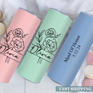 Personalized Bridesmaid Proposal Tumbler, Bachelorette Tumbler Gift, Maid Of Honor Proposal Gifts, Maid Of Honor Proposal Gift