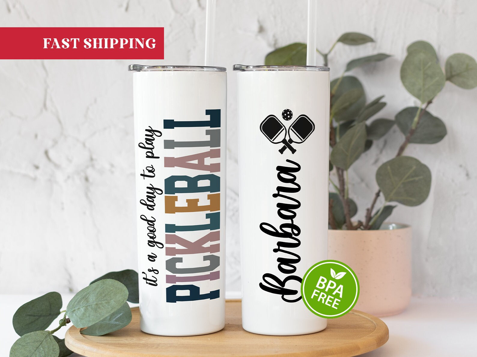 Enjoy Your Drink in Personalized Pickleball Large Tumbler – CB Studio