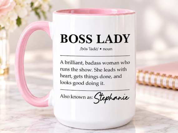 Personalized Boss Lady Mug, Boss Gifts For Women,  Boss Lady Gifts (HC-DZ94EHA3)