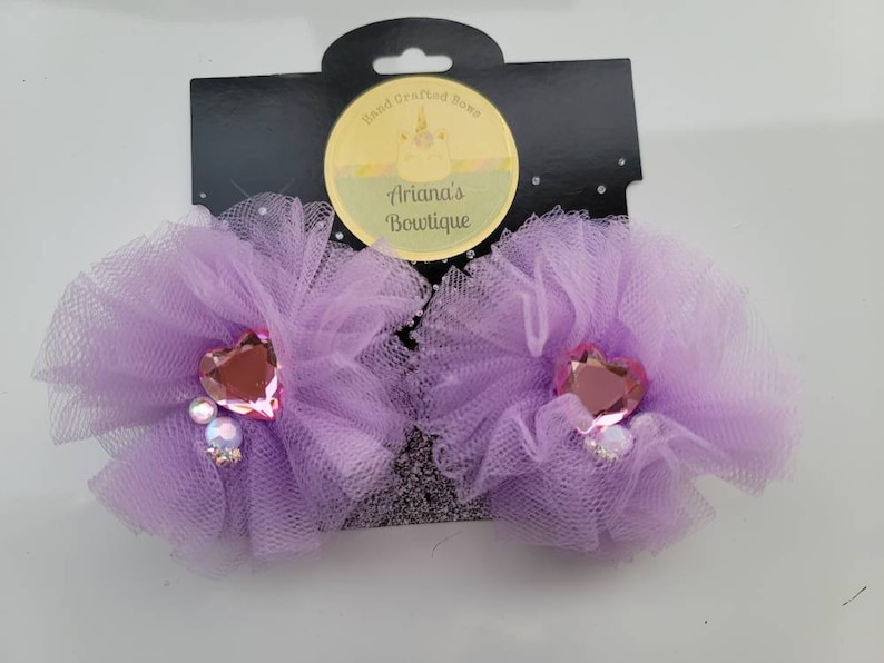 bows for baby girls tulle glitter tulle bows candy heart valentine/'s day bows silver tulle and glitter piggie tale hair bows
