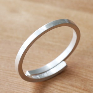 Pure Silver Bracelet,Unisex Handmade Minimalism Smooth Stagger 999 Solid Silver Cuff,Personlized Custom Gift For Him/Her/Mom,Birthday Gift