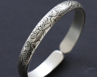 Vintage sterlingzilveren Navajo Turquoise Bangle Manchet 50,5 gram