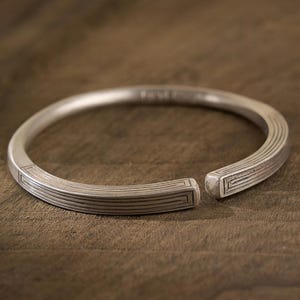 Silver Bracelet Men,Handmade 999 Solid Pure Silver Cuff,Personalized Custom Gift For Him/Dad/Husband/Boyfriend,Birthday Anniversary Gift