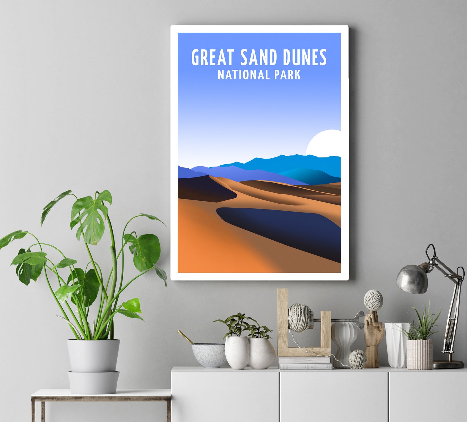 Great Sand Dunes National Park Poster Travel Print Art Print Etsy