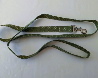 Olive Green Spots Dog Lead