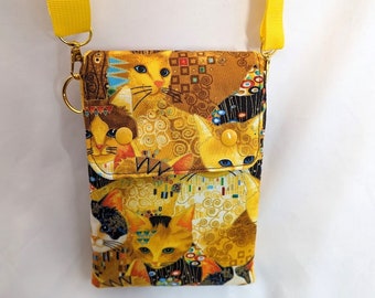 Crossbody Bag - Klimt Cats