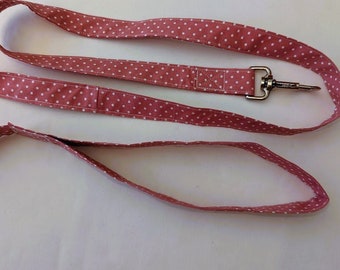 Dusty Pink Spots Dog Lead