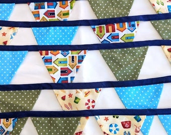 Bunting - Beach Hut Aqua (per metre)