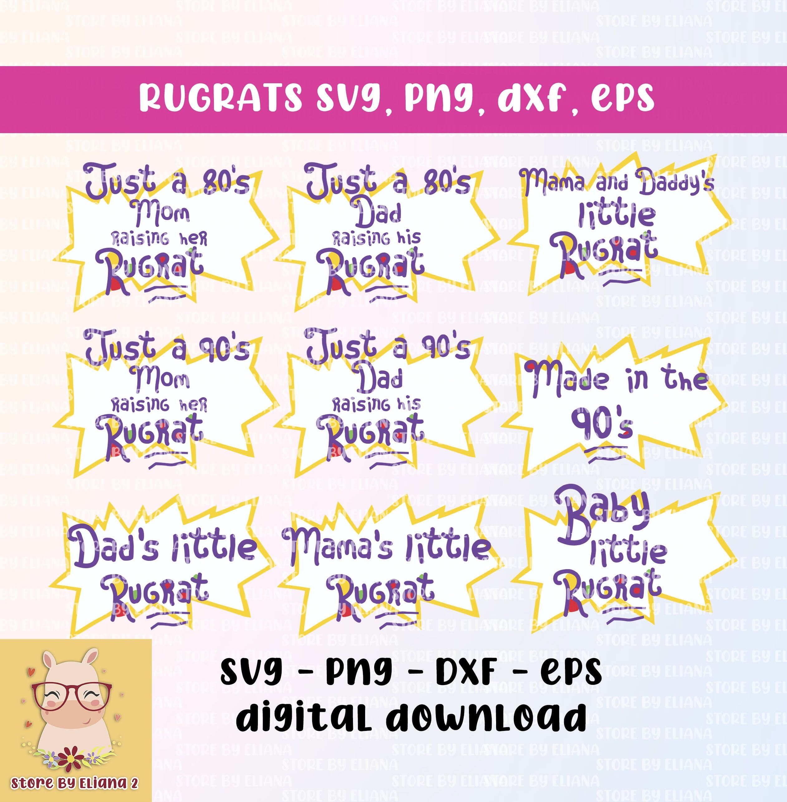 Download Rugrats SVG png eps cricut cut file Rugrats Familia SVG | Etsy