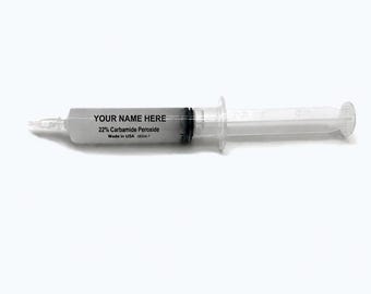100-10cc Custom Printed Syringes - Carbamide Peroxide Teeth Whitening Gel (Wholesale - Made To Order)