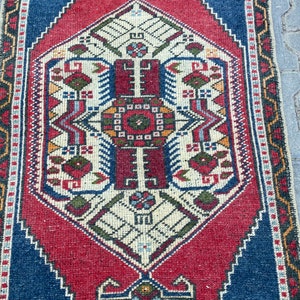 Kleiner Vintage Teppich roter kleiner Teppich kleiner | Etsy