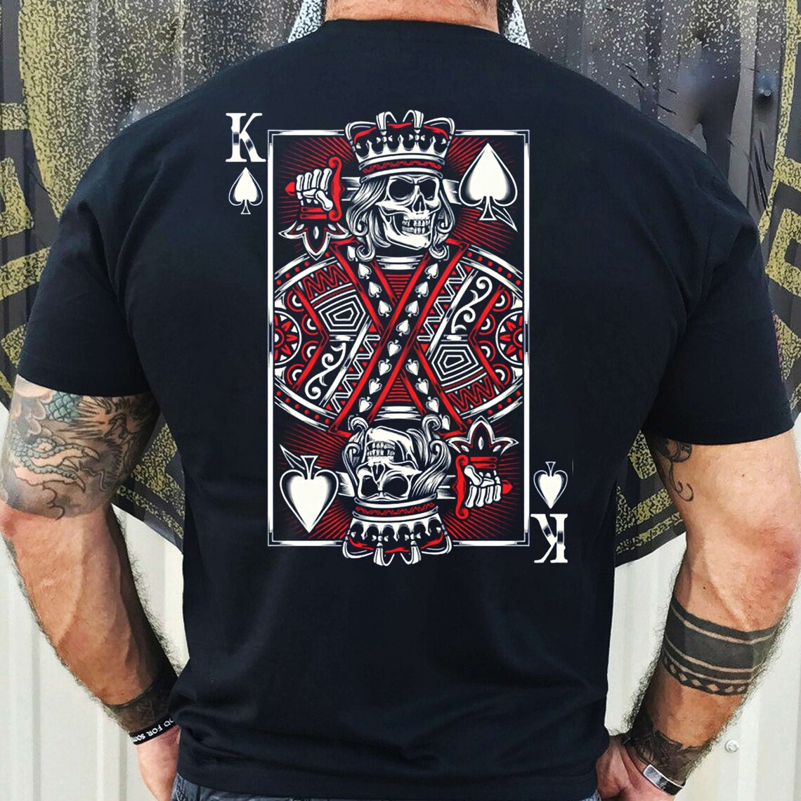 King Shirt King Of Spades Skull Shirt Etsy