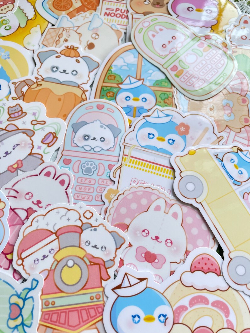 50 Cute Random Stickers Random Sticker Pack Sticker Bulk Etsy