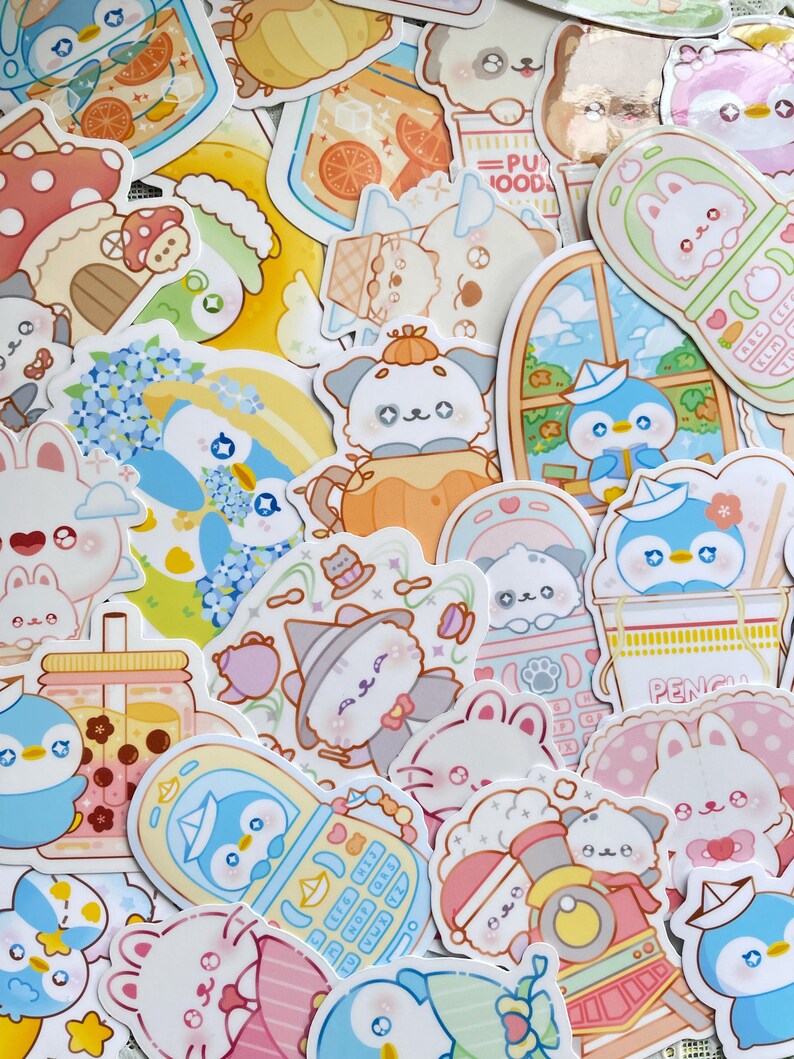 50 Cute Random Stickers Random Sticker Pack Sticker Bulk Etsy